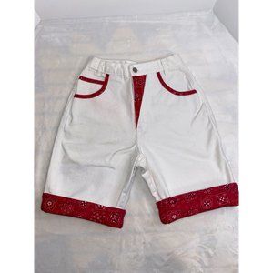 Vintage Roper Ladies Paisley Cuffed Shorts Size 7
